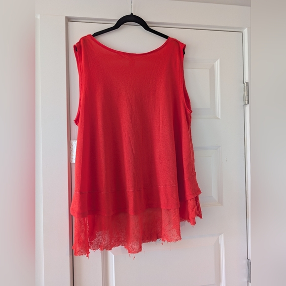 Free People Orange Sleeveless Top Size Medium - Picture 2 of 9